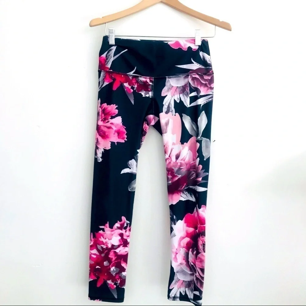 Noli active yoga workout pants floral Sz M - Picture 1 of 4